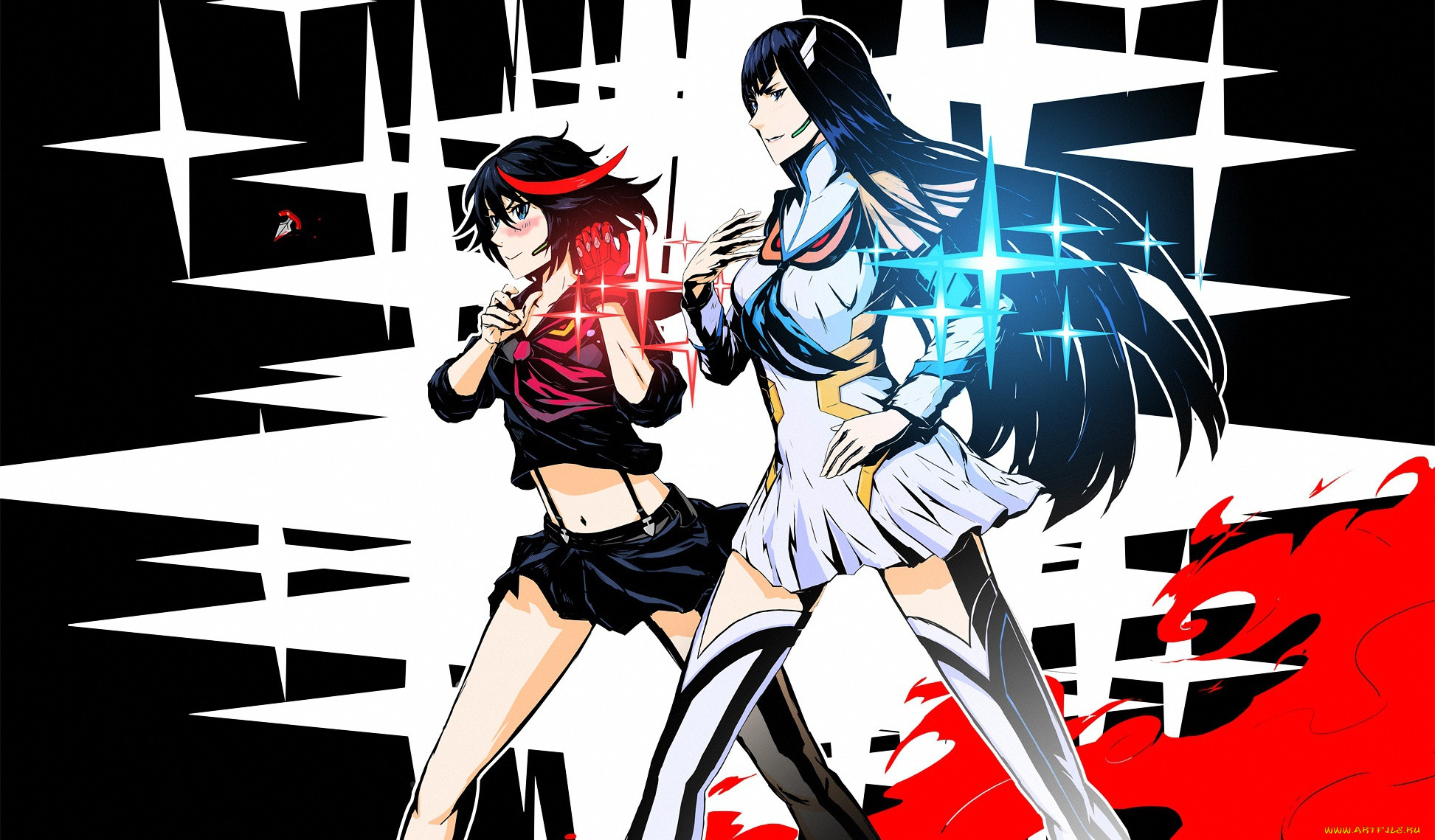 , kill la kill, anime, kill, la, satsuki, kiryuin, art, ryuko, matoi